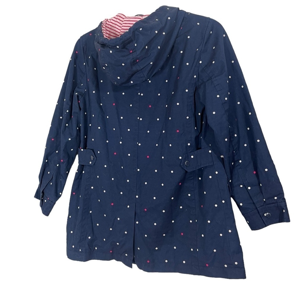 Talbots rain resistant hooded, polka dot jacket. Size medium GUC - Picture 2 of 8
